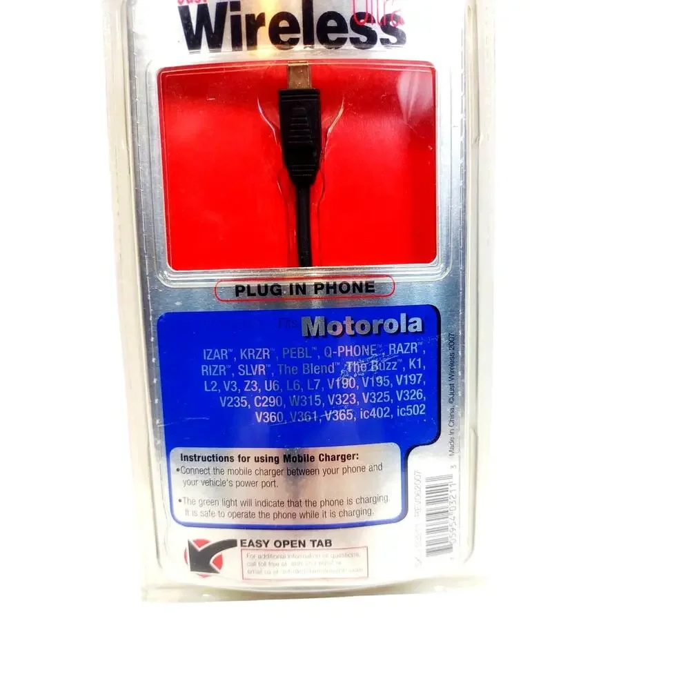 Just Wireless Motorola Swivel Vehicle Charger 03211 Mobile Phone Sealed